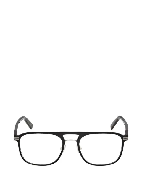 Zegna pilot-frame double-bridge glasses