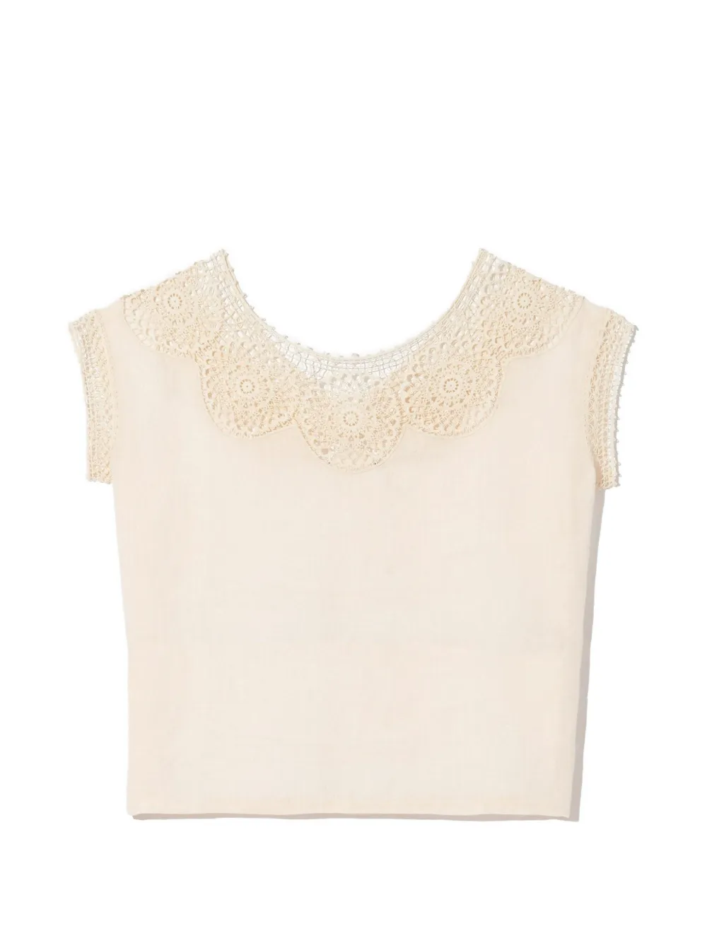 Nili Lotan Caila crochet-trim top - Toni neutri