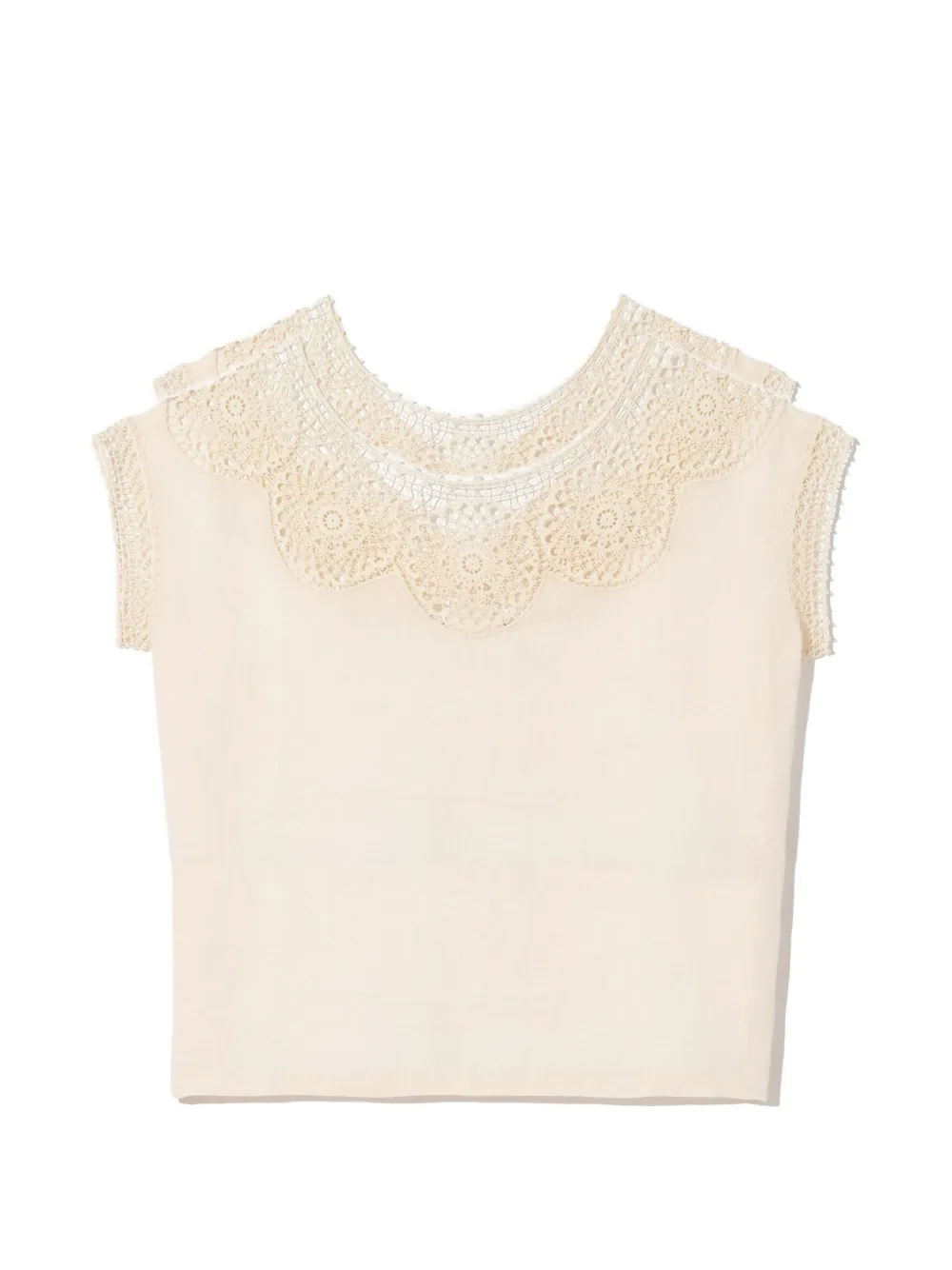 Nili Lotan Caila crochet-trim top - Nude