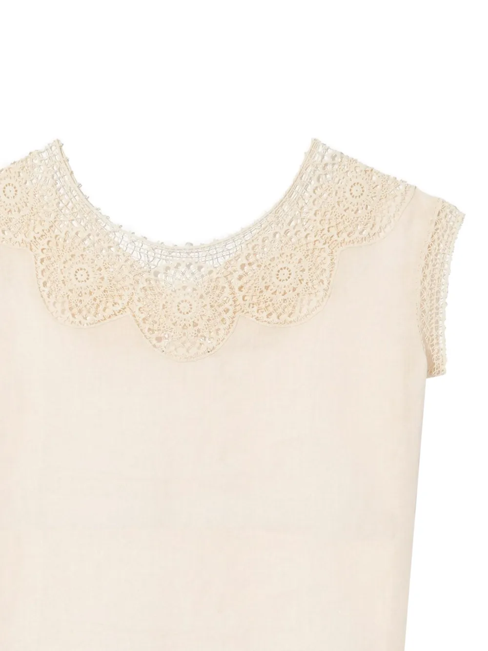 Nili Lotan Caila top met gehaakte afwerking Beige