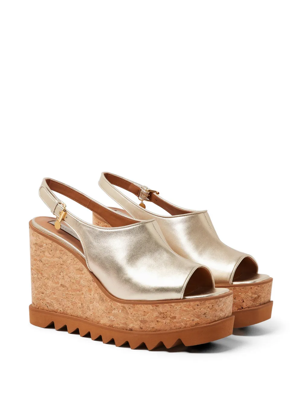 Stella McCartney Sneak-Elyse sandalen met metallic effect Goud