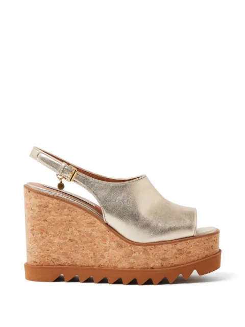 Stella McCartney sandalias Sneak-Elyse con efecto metalizado