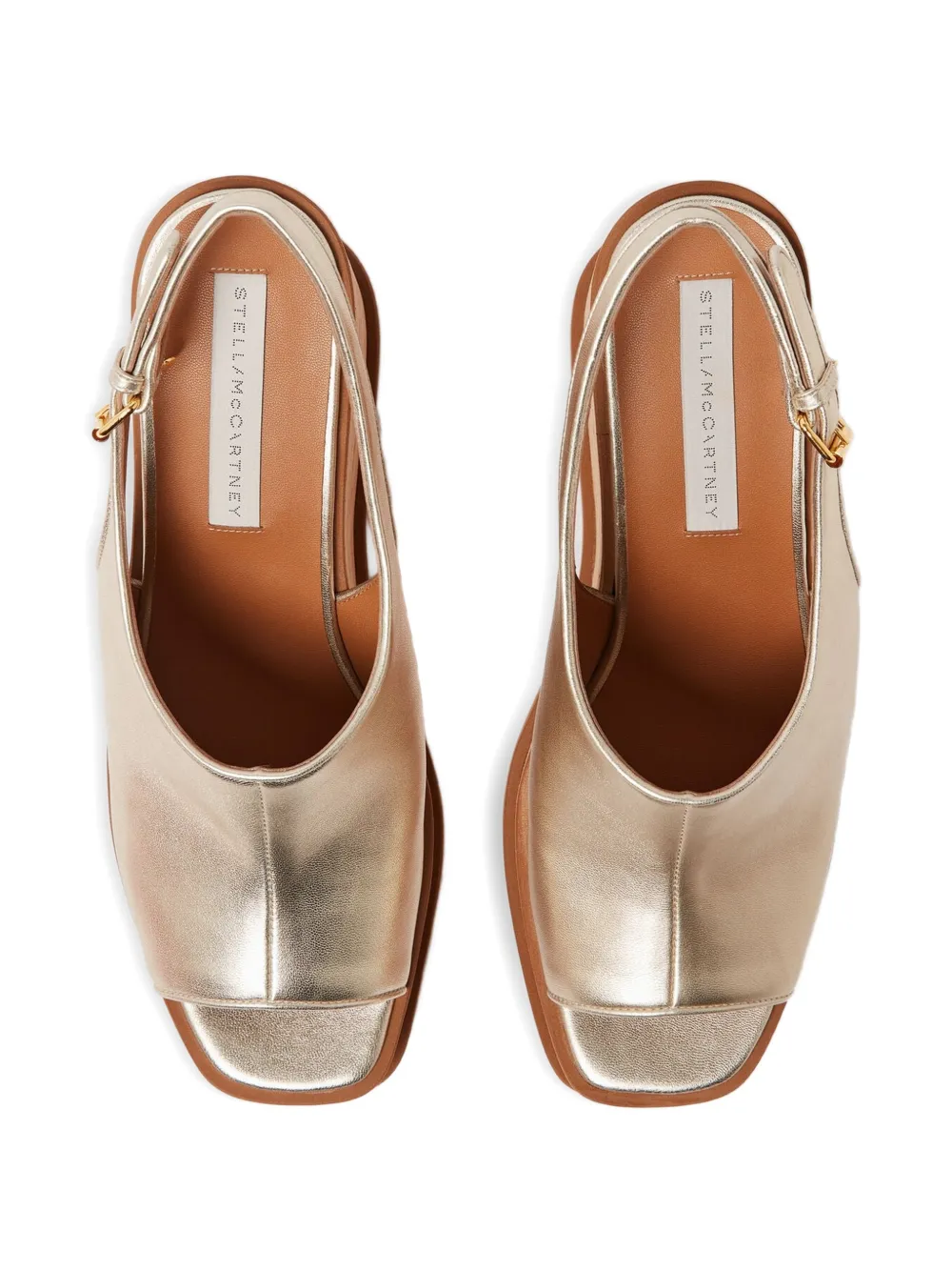 Stella McCartney Sneak-Elyse sandalen met metallic effect Goud
