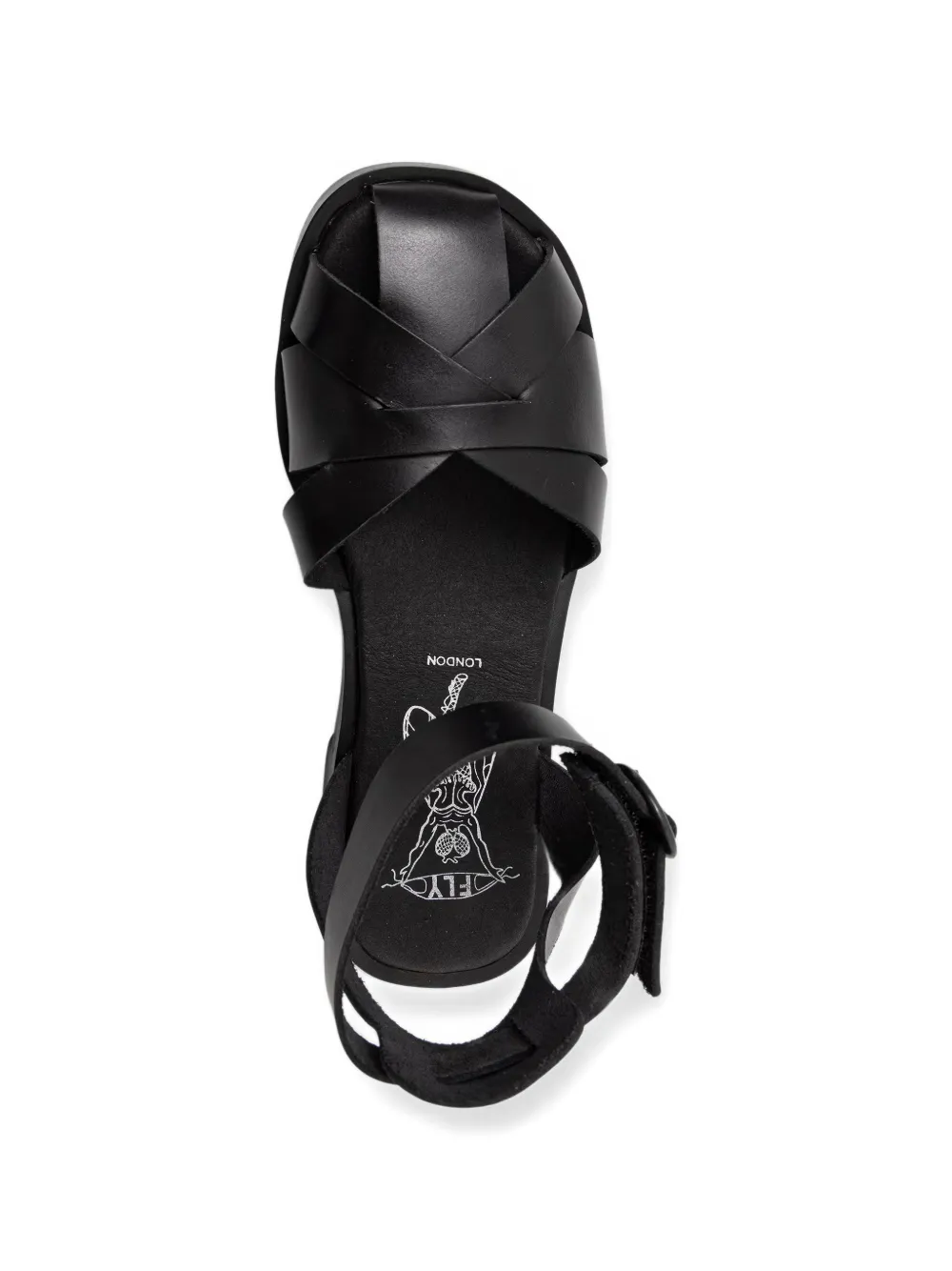 Fly London buckle-fastening leather sandals Zwart