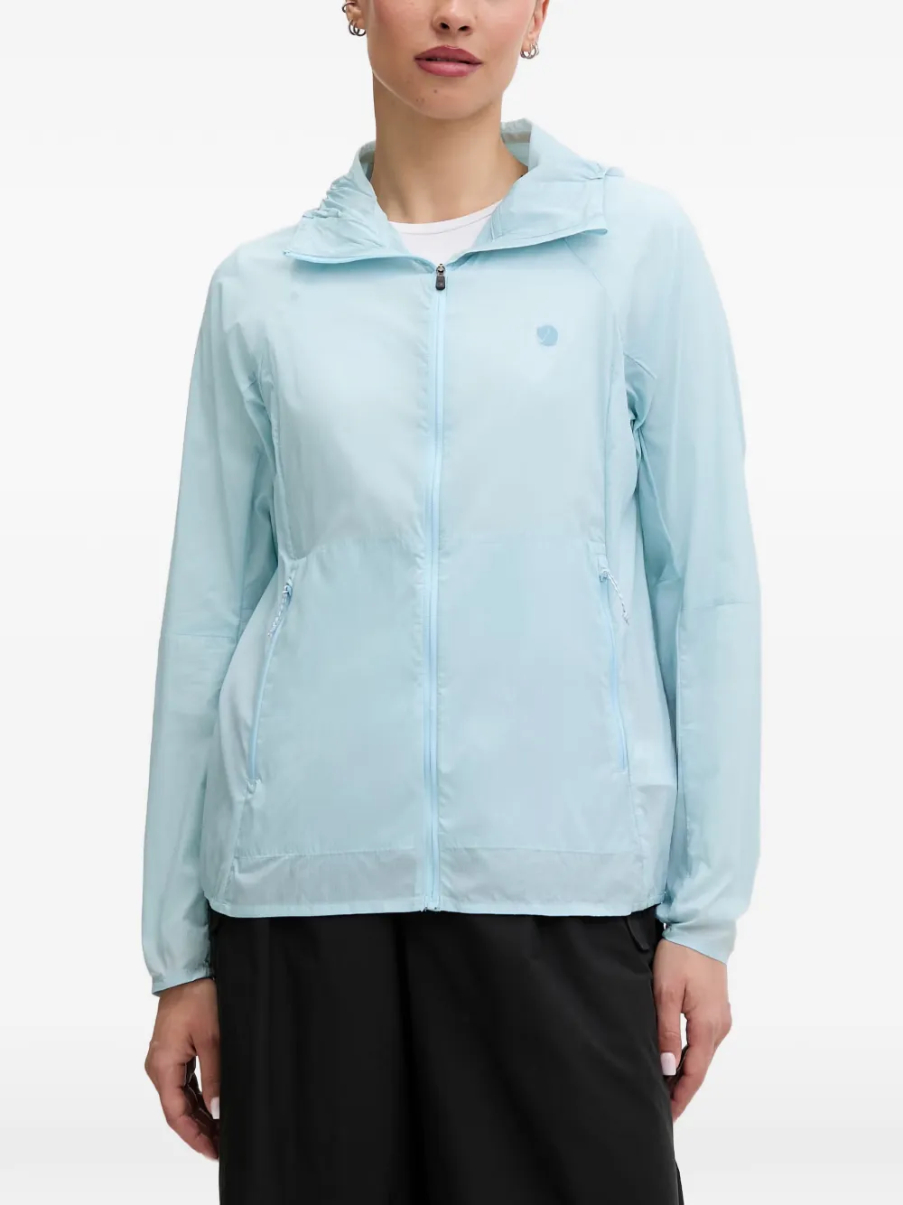 Fjällräven Keb Lätt logo-motif hooded jacket - Blau