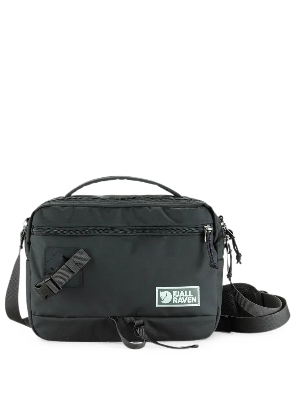 Fjällräven logo-patch zip-fastening messenger bag - Nero