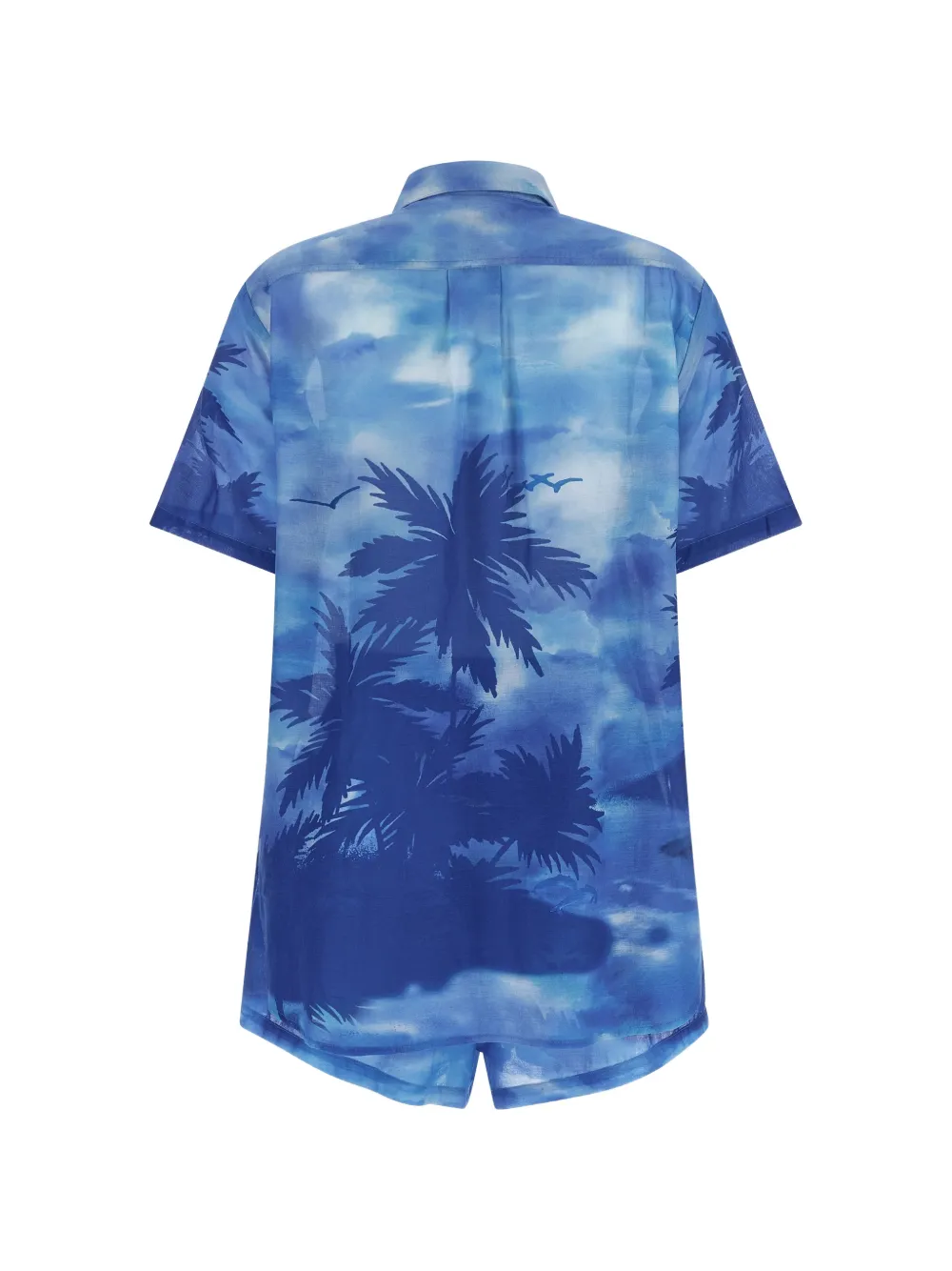 Polo Ralph Lauren Palm katoenen blouse en shorts Blauw