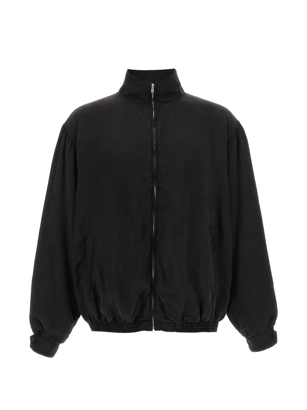 STEIN high-neck zip-up bomber jacket - Black