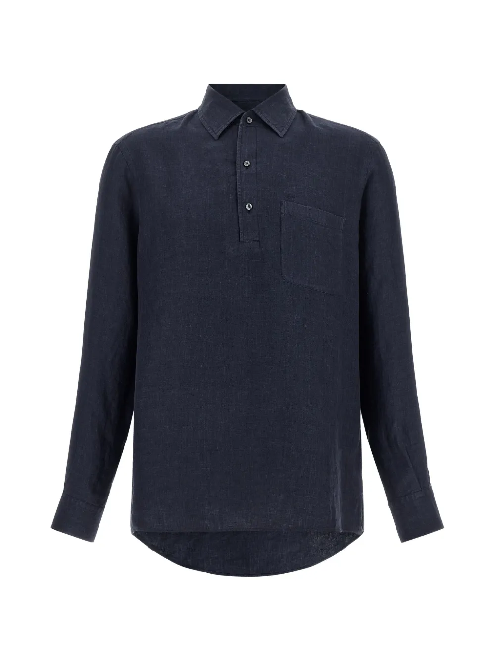 Zegna Oasi Lino long-sleeve linen polo shirt - Blu