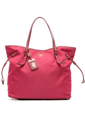 Prada Pre-Owned 2013-2026 Saffiano Trimmed Tessuto Zip Top