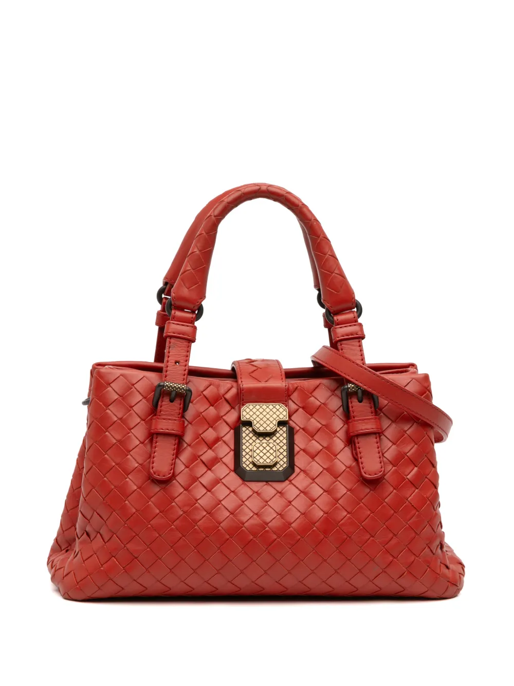 Bottega Veneta Pre-Owned 2012-2025 Mini Nappa Intrecciato Roma satchel - Rosso