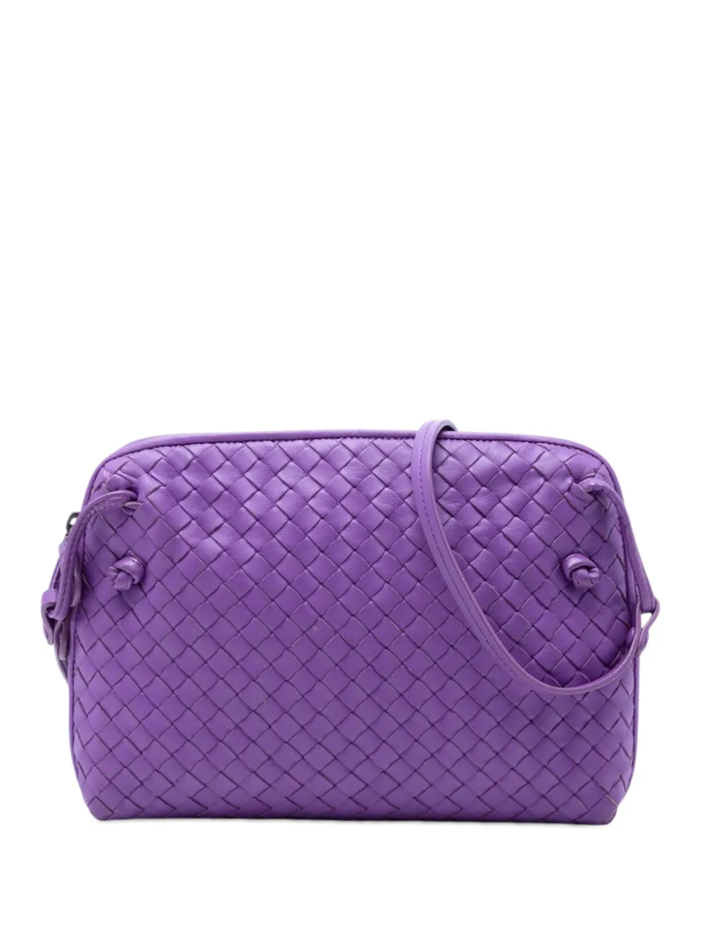 Bottega Veneta Pre-Owned 2012-2026 Nappa Intrecciato Nodini crossbody bag - Viola