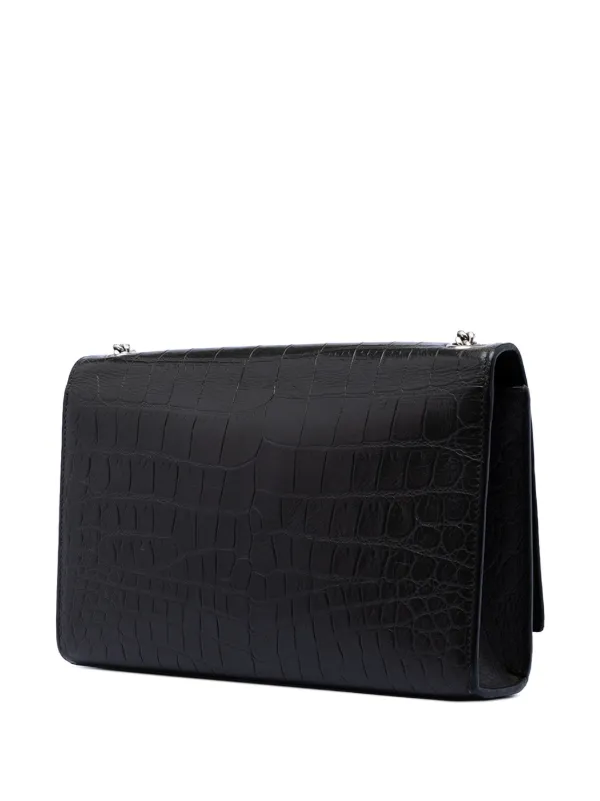 Saint Laurent Pre-Owned 2016 ミディアム クロコエンボスレザー 