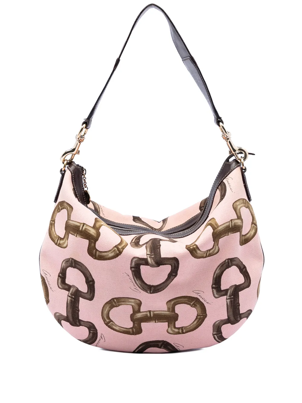 Gucci Pre-Owned 2000-2015 Horsebit Canvas hobo bag - Rosa