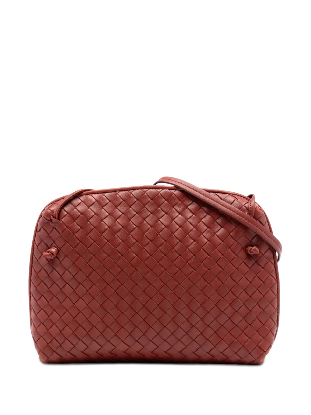 Bottega Veneta Pre-Owned 2012-2026 Nappa Intrecciato Nodini crossbody bag - Rosso