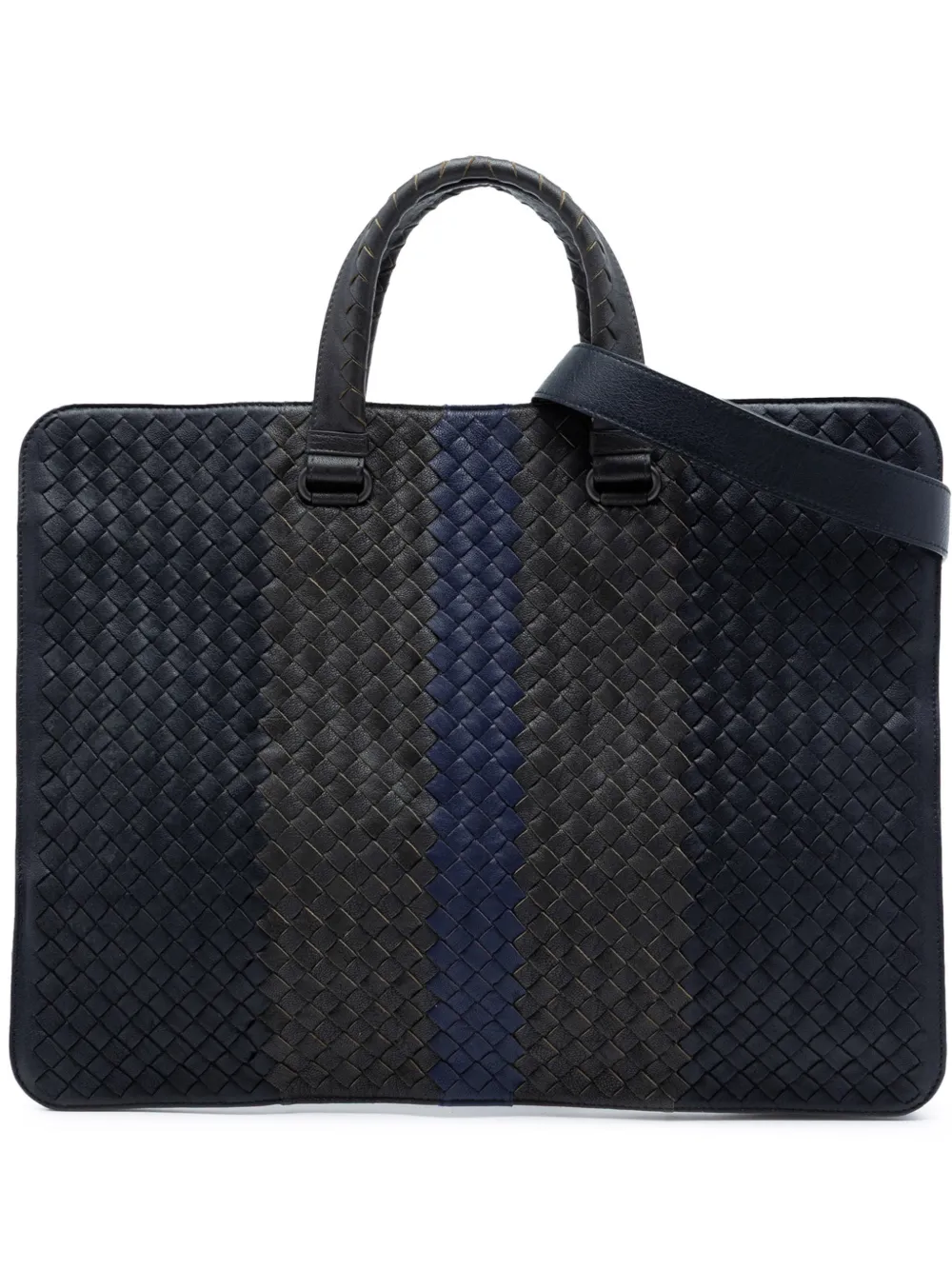 Bottega Veneta Pre-Owned 2012-2026 Nappa Intrecciato Club Fume Briefcase business bag - Nero