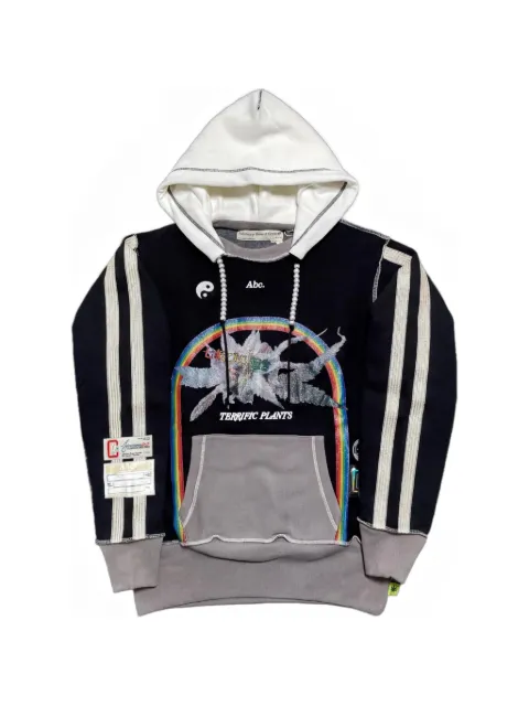 Advisory Board Crystals Terrific Plants graphic-print panelled hoodie