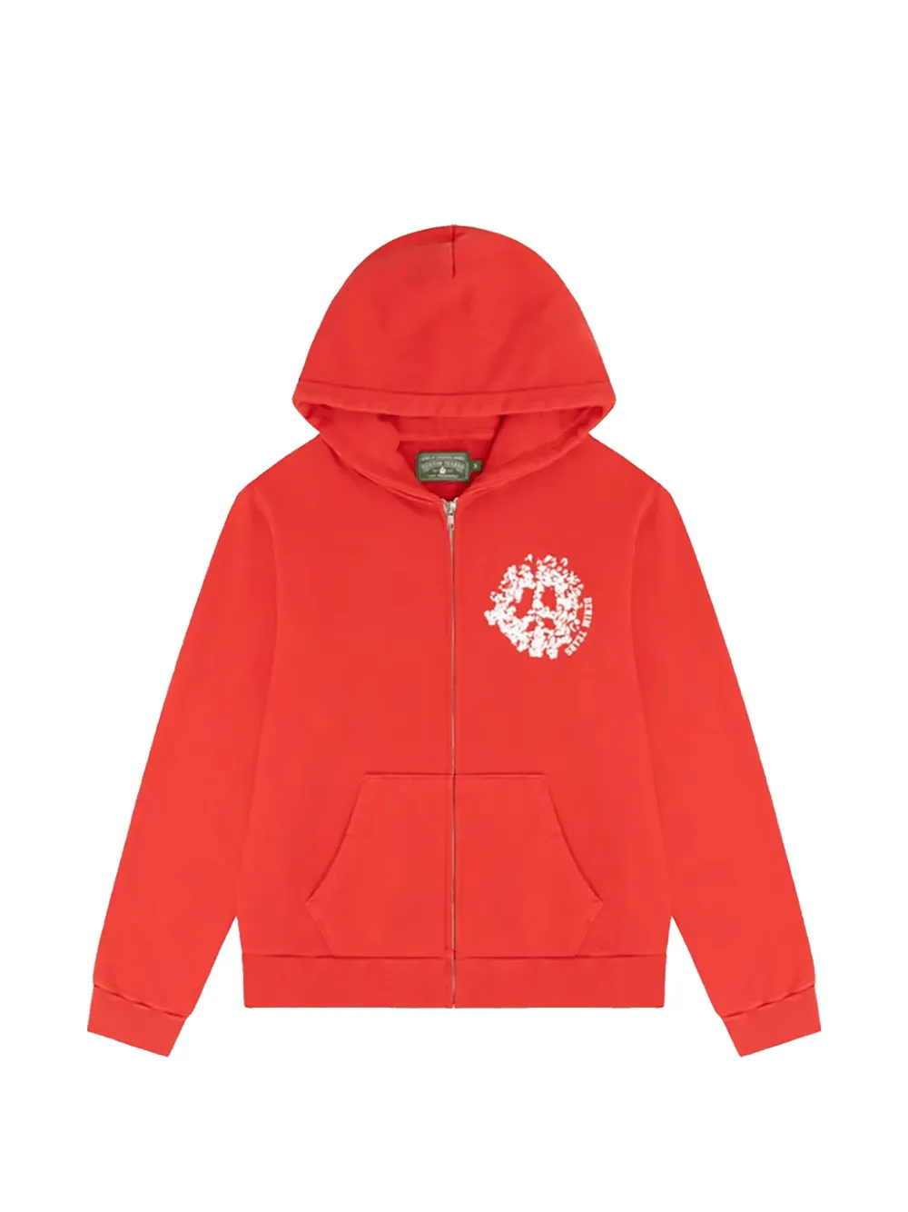 Denim Tears logo-print zip-up hoodie - Rosso