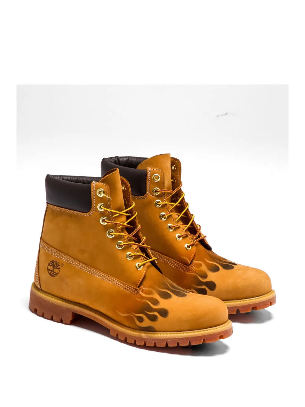 Timberland Loso Wav flame-print hiking boots Geel