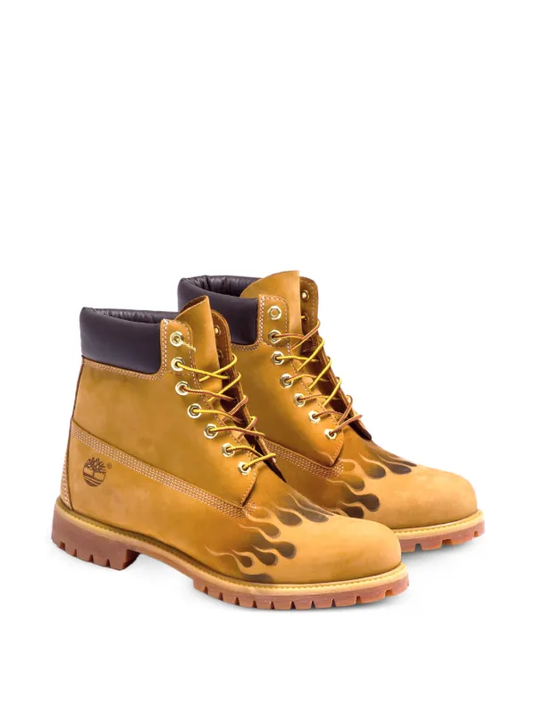 Timberland Loso Wav flame-print Hiking Boots | Yellow | FARFETCH