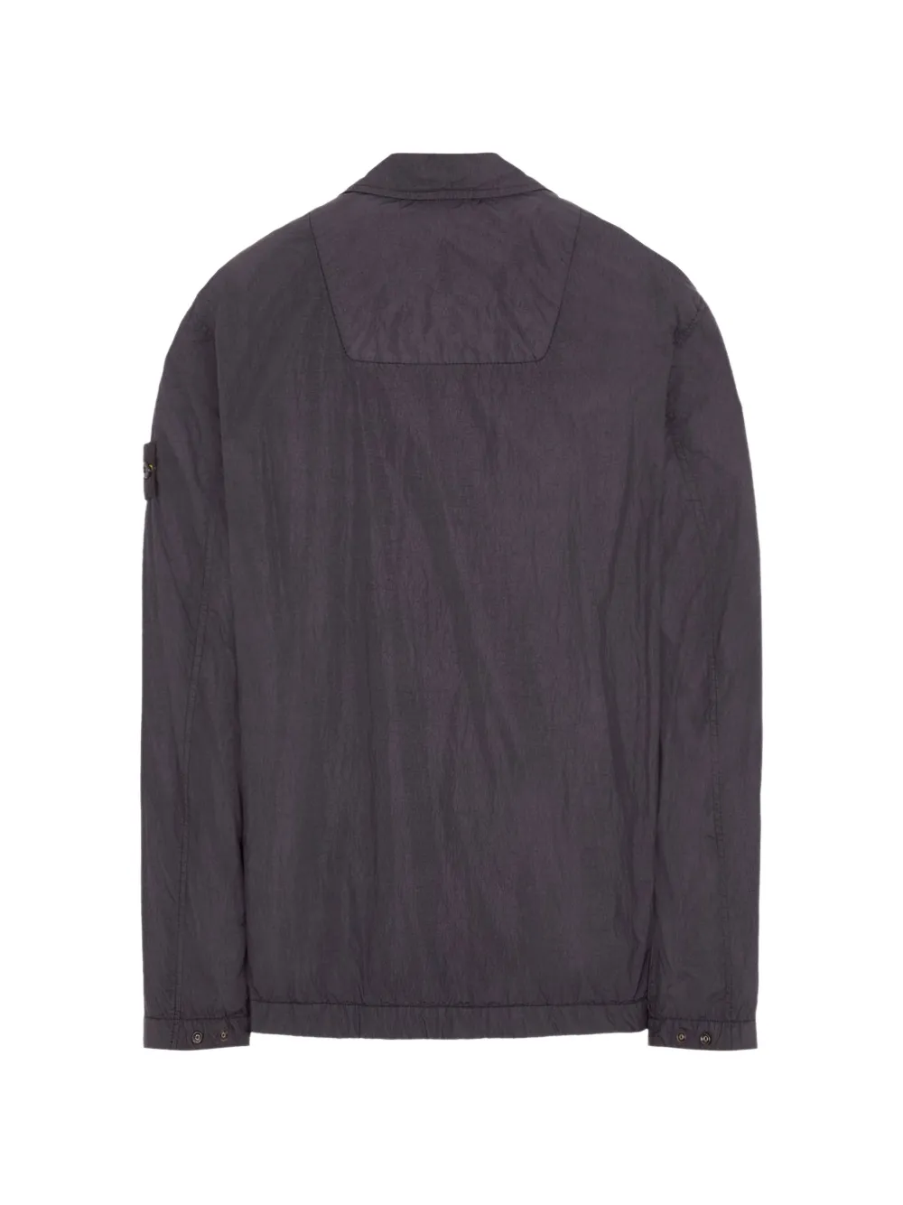 Stone Island Shirtjack met logopatch en rits Grijs