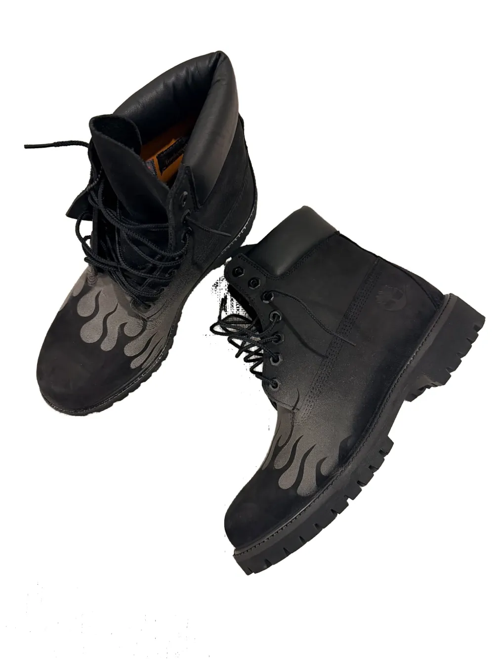 Timberland Loso Wav flame-print hiking boots Zwart