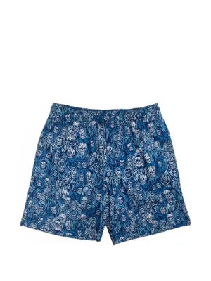 Denim Tears Mono Cotton Wreath ショートパンツ | ブルー | FARFETCH JP