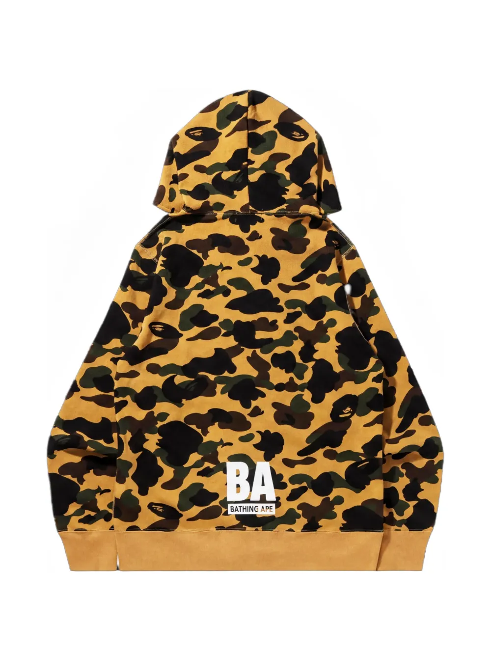 A BATHING APE 1st Camo hoodie met haaiendetail Geel