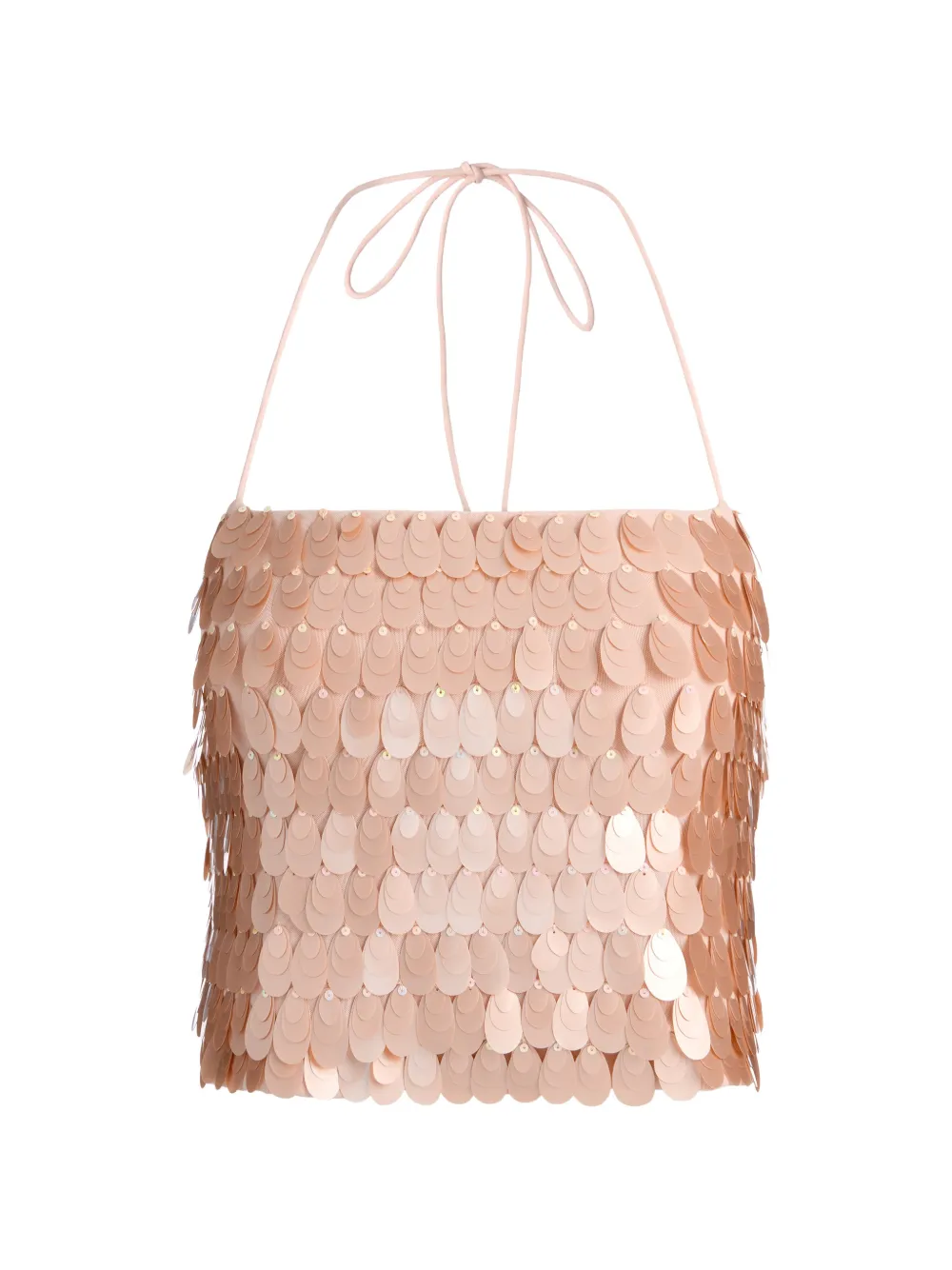 alice + olivia paillette-embellished spaghetti-strap top - Pink