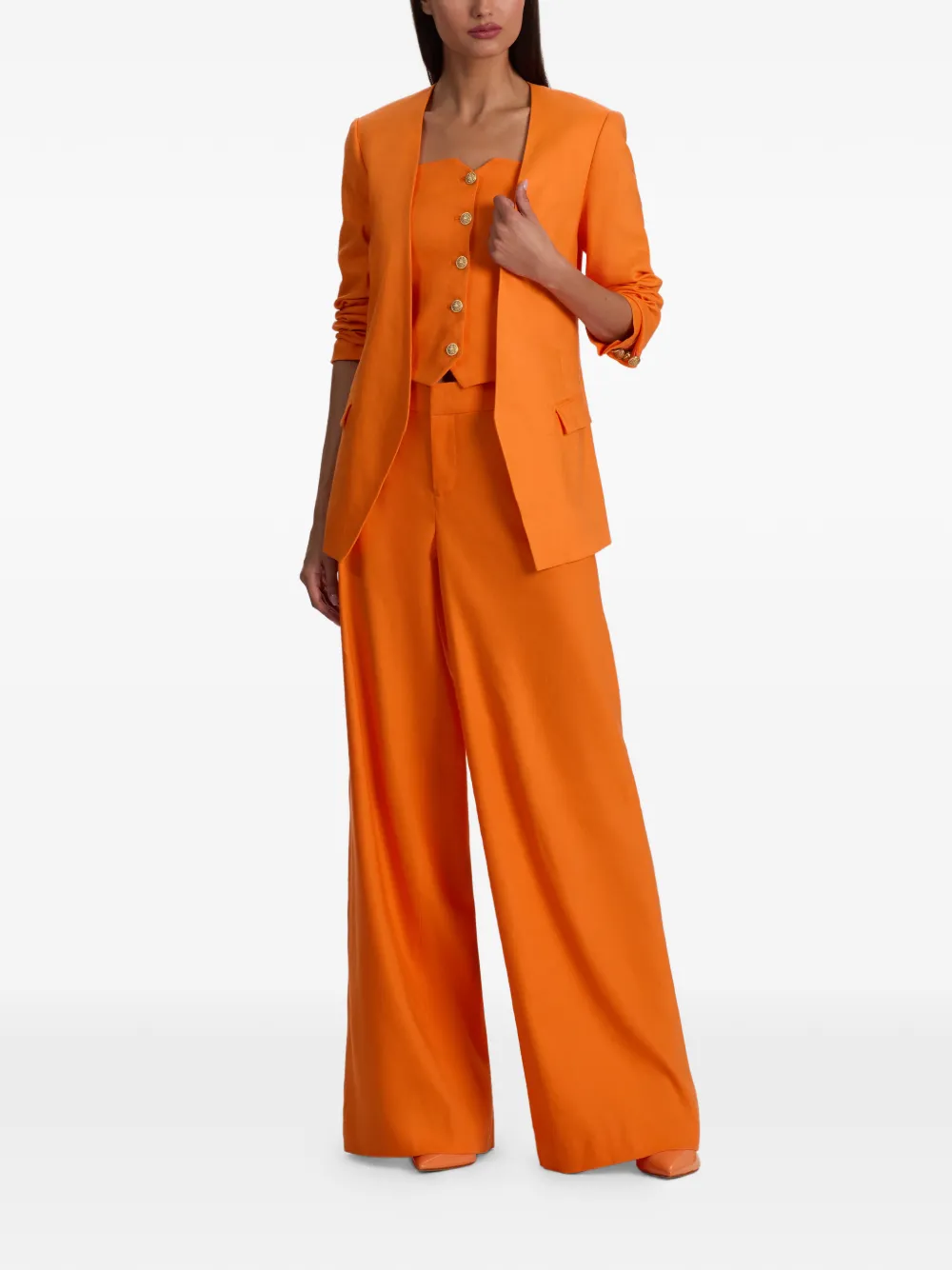 alice + olivia Kraagloze blazer Oranje