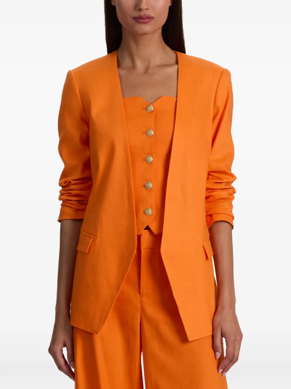 alice + olivia Kraagloze blazer Oranje