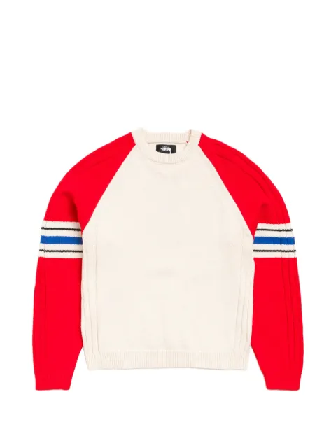 Stüssy logo-print raglan-sleeve sweater