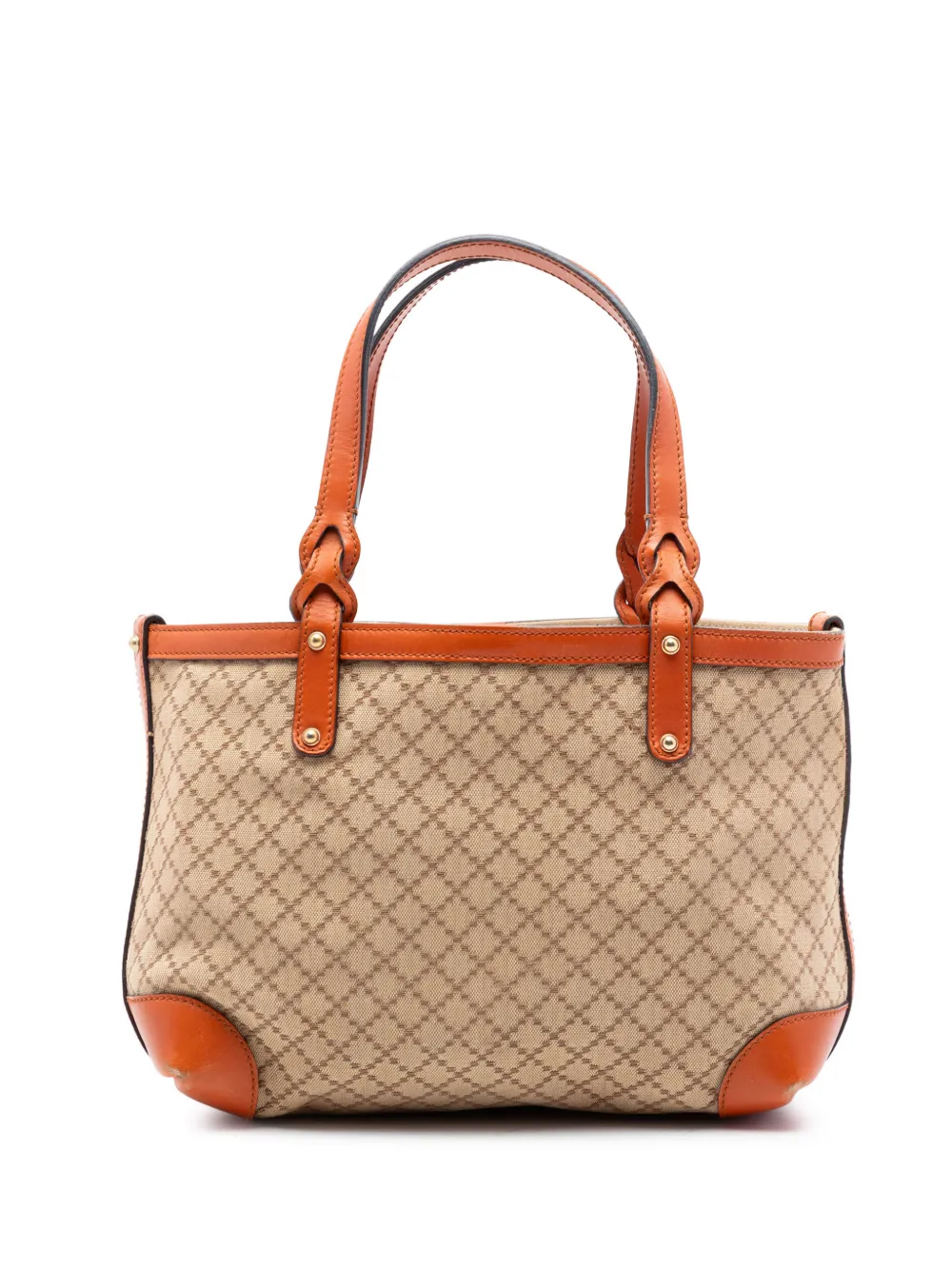 Gucci Pre-Owned 2016-2026 Small Diamante Canvas Craft tote bag - Arancione
