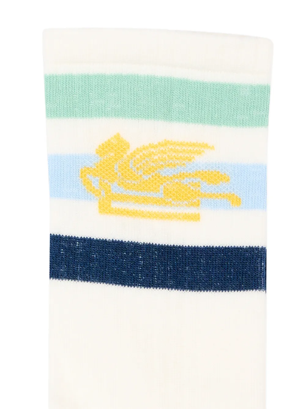 ETRO KIDS Gestreepte sokken met patroon Wit