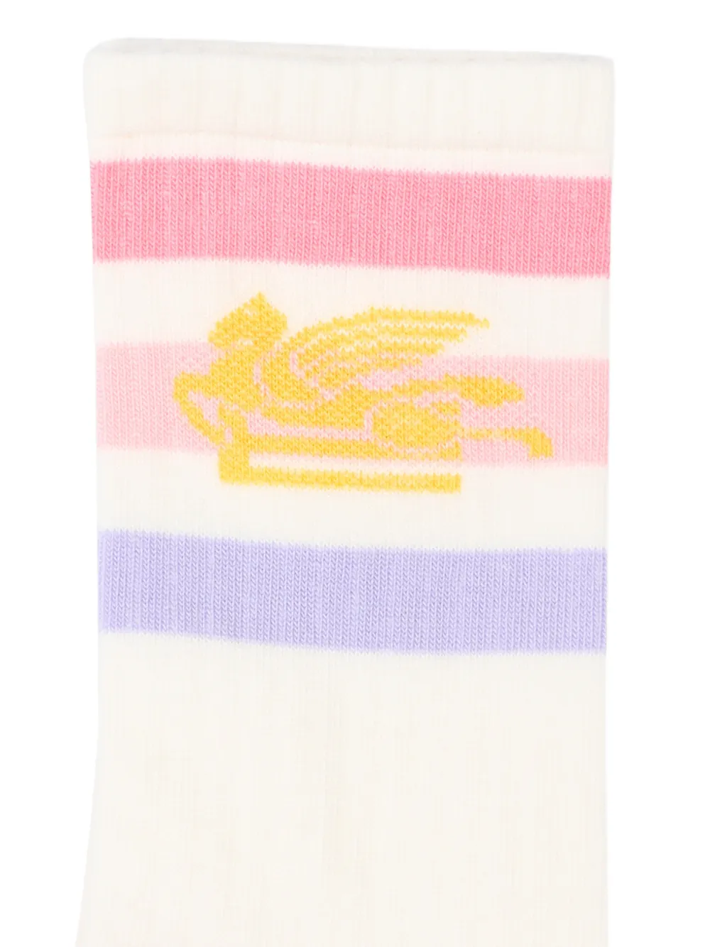 ETRO KIDS Pegasus gestreepte sokken Wit