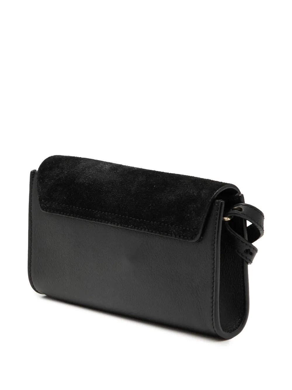  Chloé Pre-owned Borsa A Tracolla Faye Mini In Pelle Di Vitello E Pelle Scamosciata Con Catena 2019 - Nero 