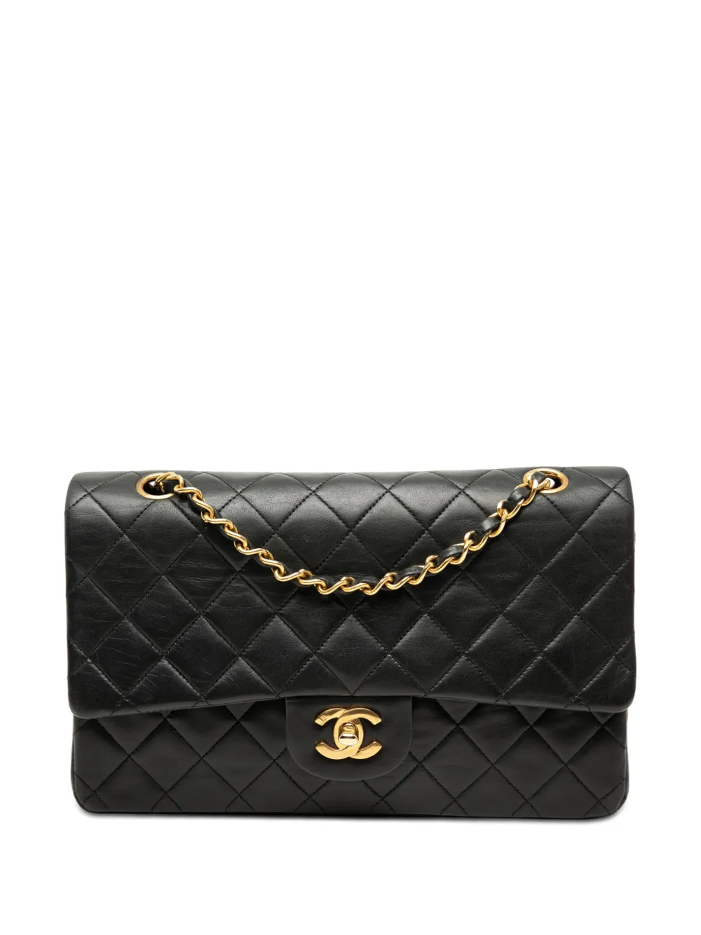 CHANEL Pre-Owned 1989-1991 Medium Classic Lambskin Double Flap shoulder bag - Black