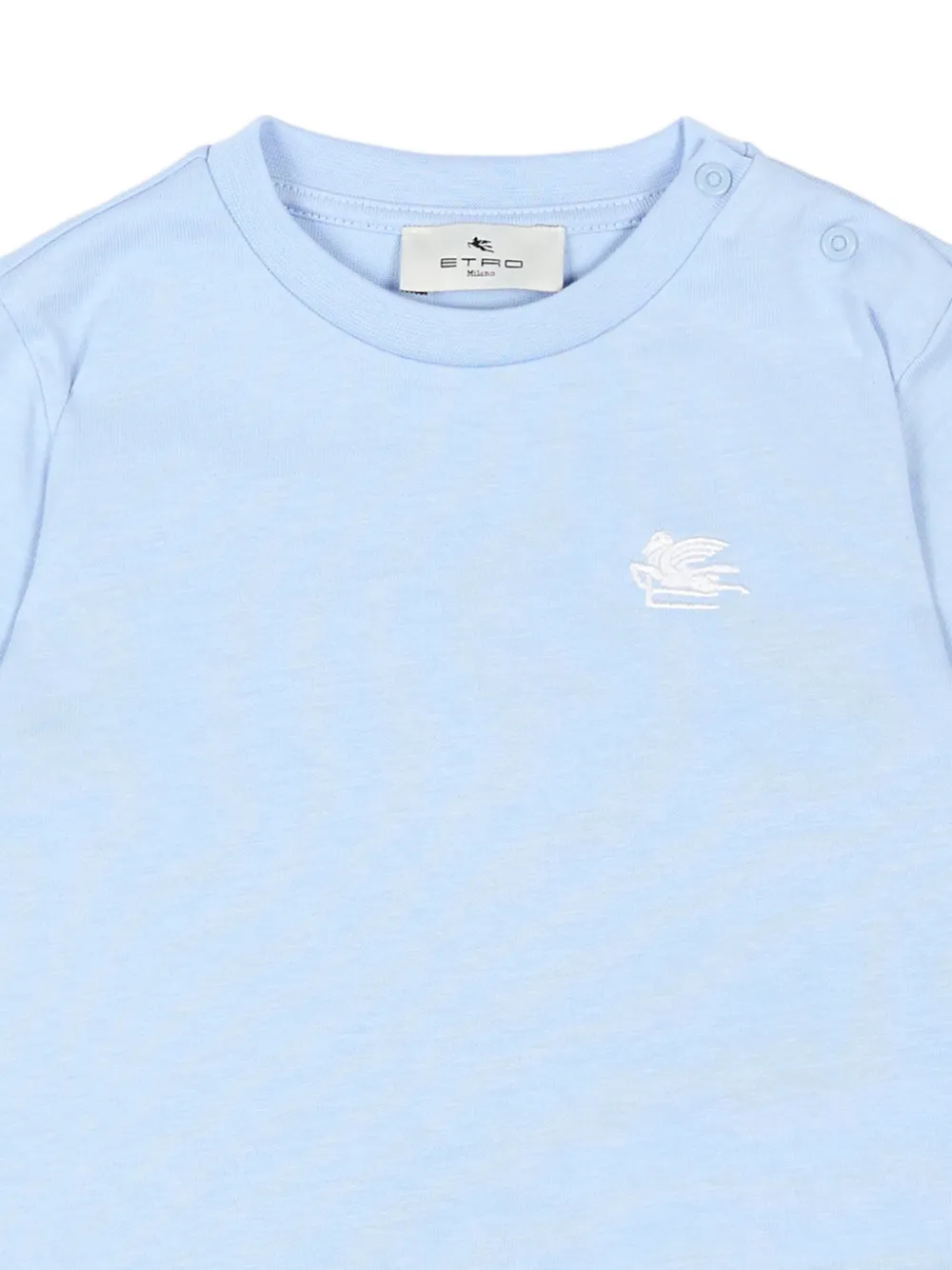 ETRO KIDS T-shirt met borduurwerk Blauw
