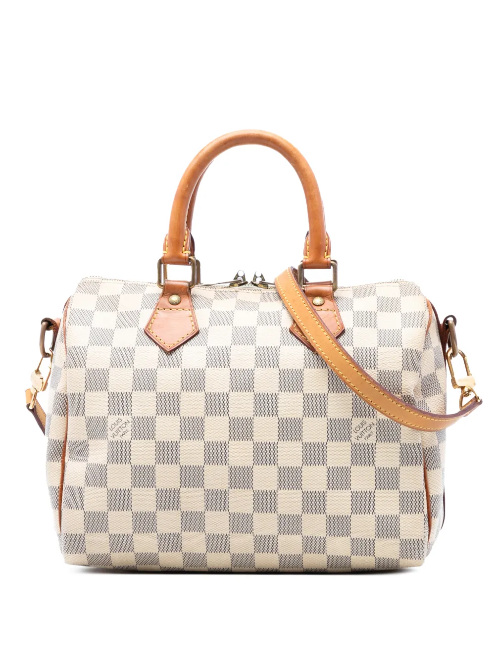Louis Vuitton Pre-Owned 2013 Damier Azur Speedy Bandouliere 25 satchel - Bianco