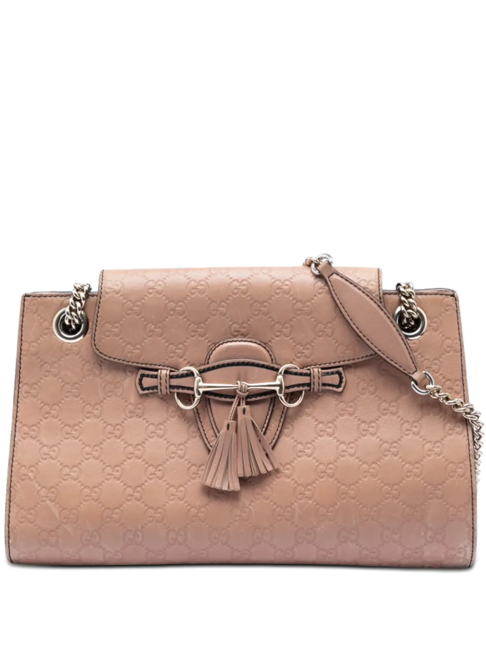 Gucci Pre-Owned 2016-2026 Large Guccissima Emily shoulder bag - Marrone