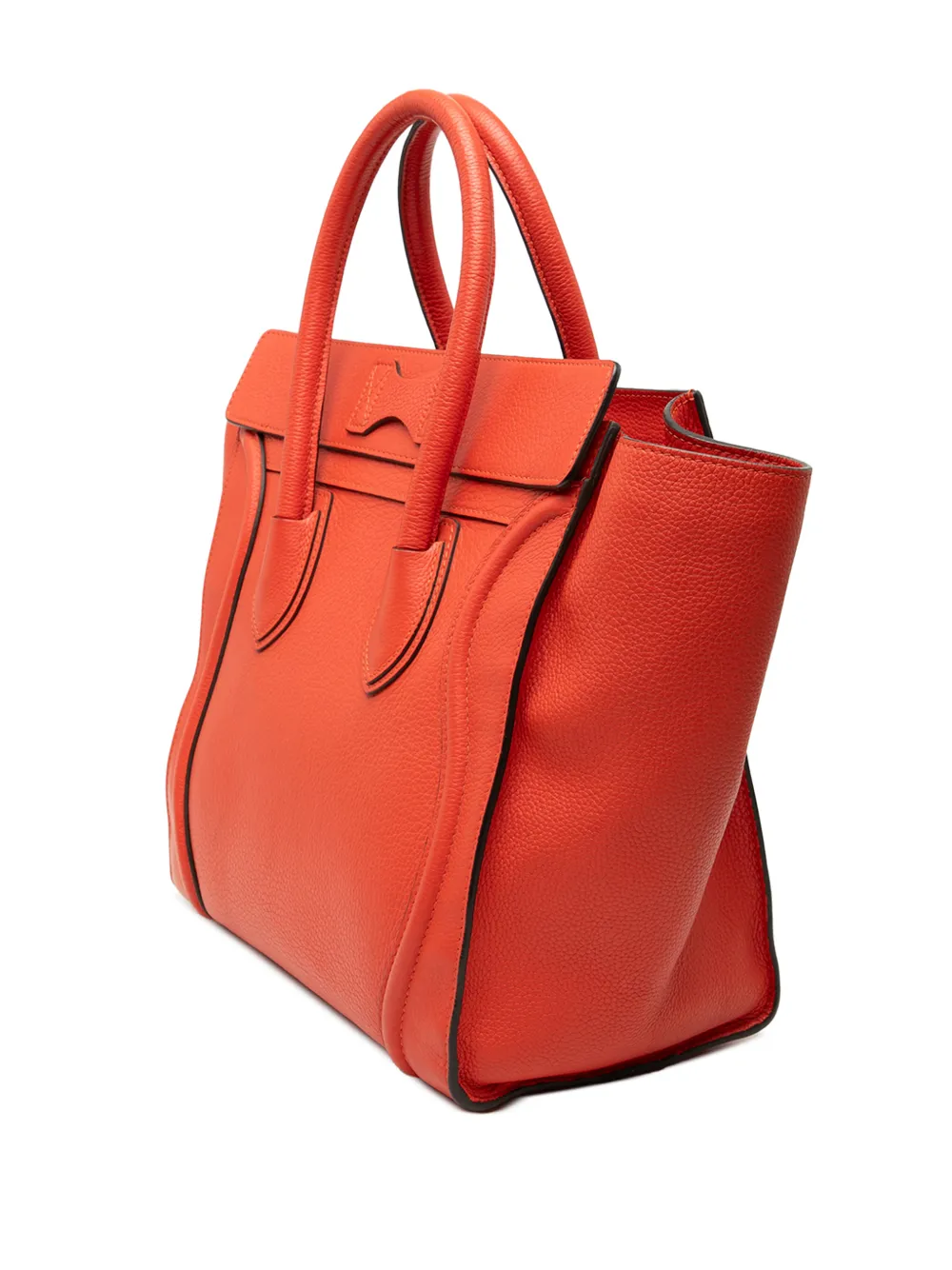Celine Pre-owned 2013 Mini Leather Luggage Tote Bag in Orange, view 3