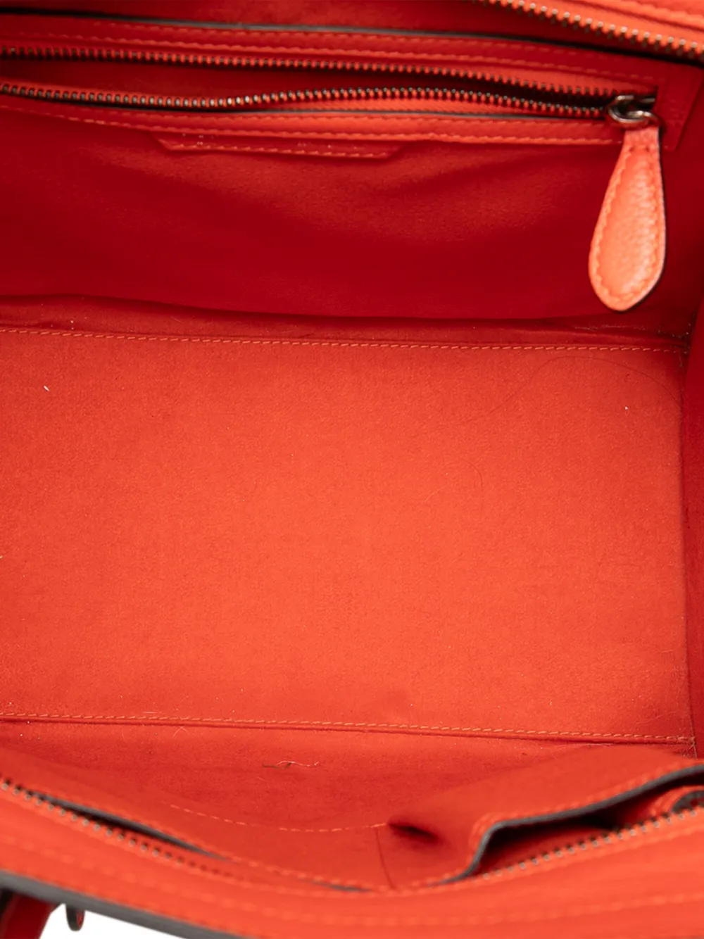 Celine Pre-owned 2013 Mini Leather Luggage Tote Bag in Orange, view 5