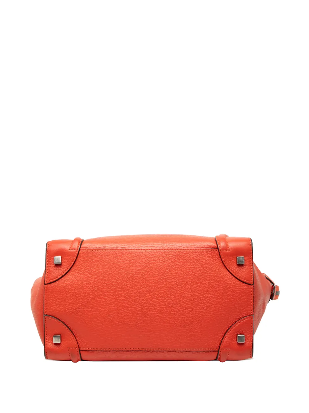 Celine Pre-owned 2013 Mini Leather Luggage Tote Bag in Orange, view 4
