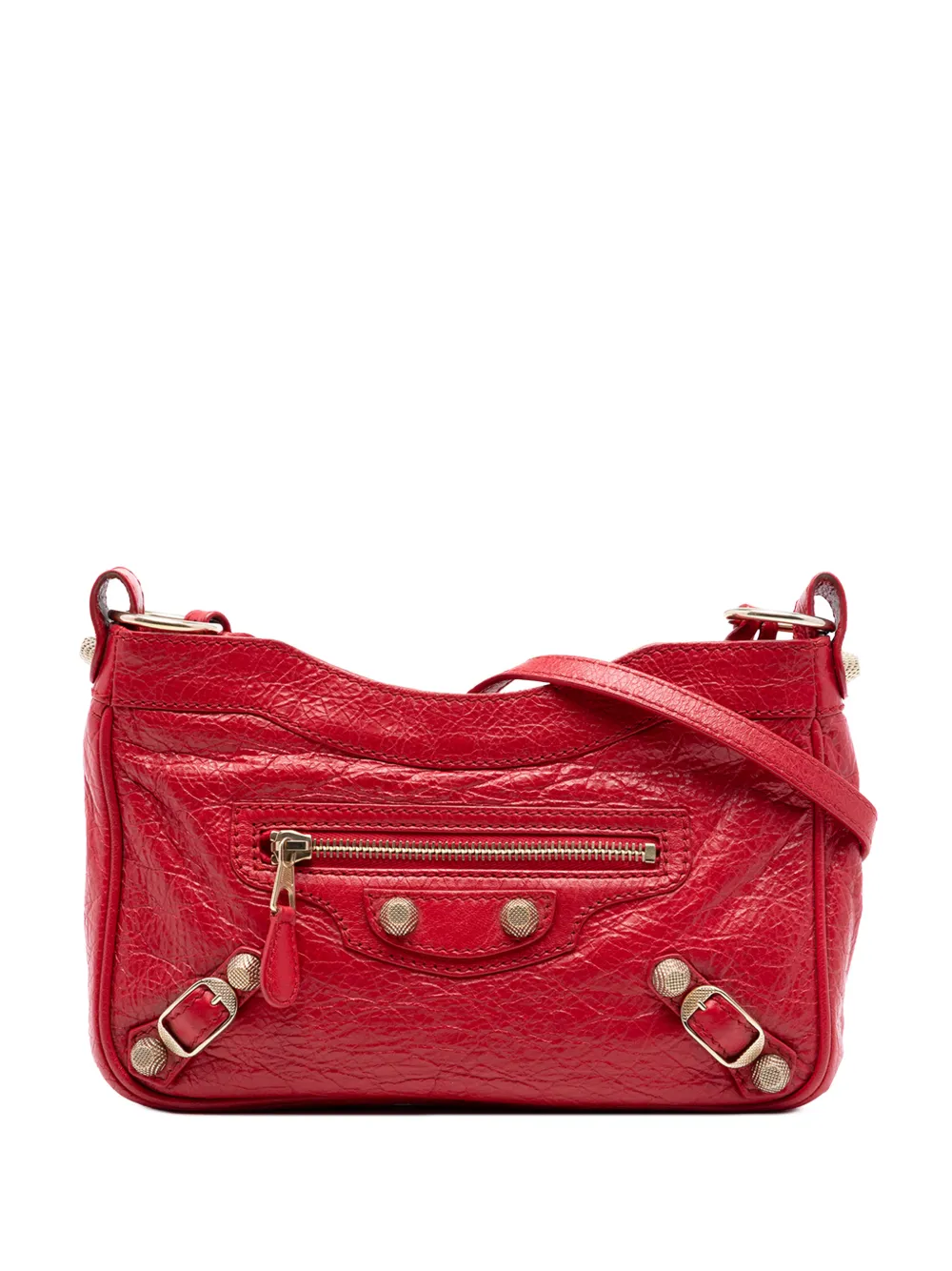 Balenciaga Pre-Owned 2018 Lambskin Motocross Giant 12 Hip crossbody bag - Rosso