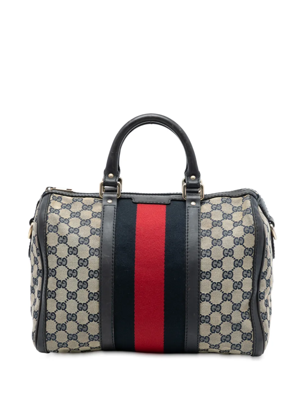 Gucci Pre-Owned 2016-2026 Medium GG Canvas Web Joy Boston Bag satchel - Blu