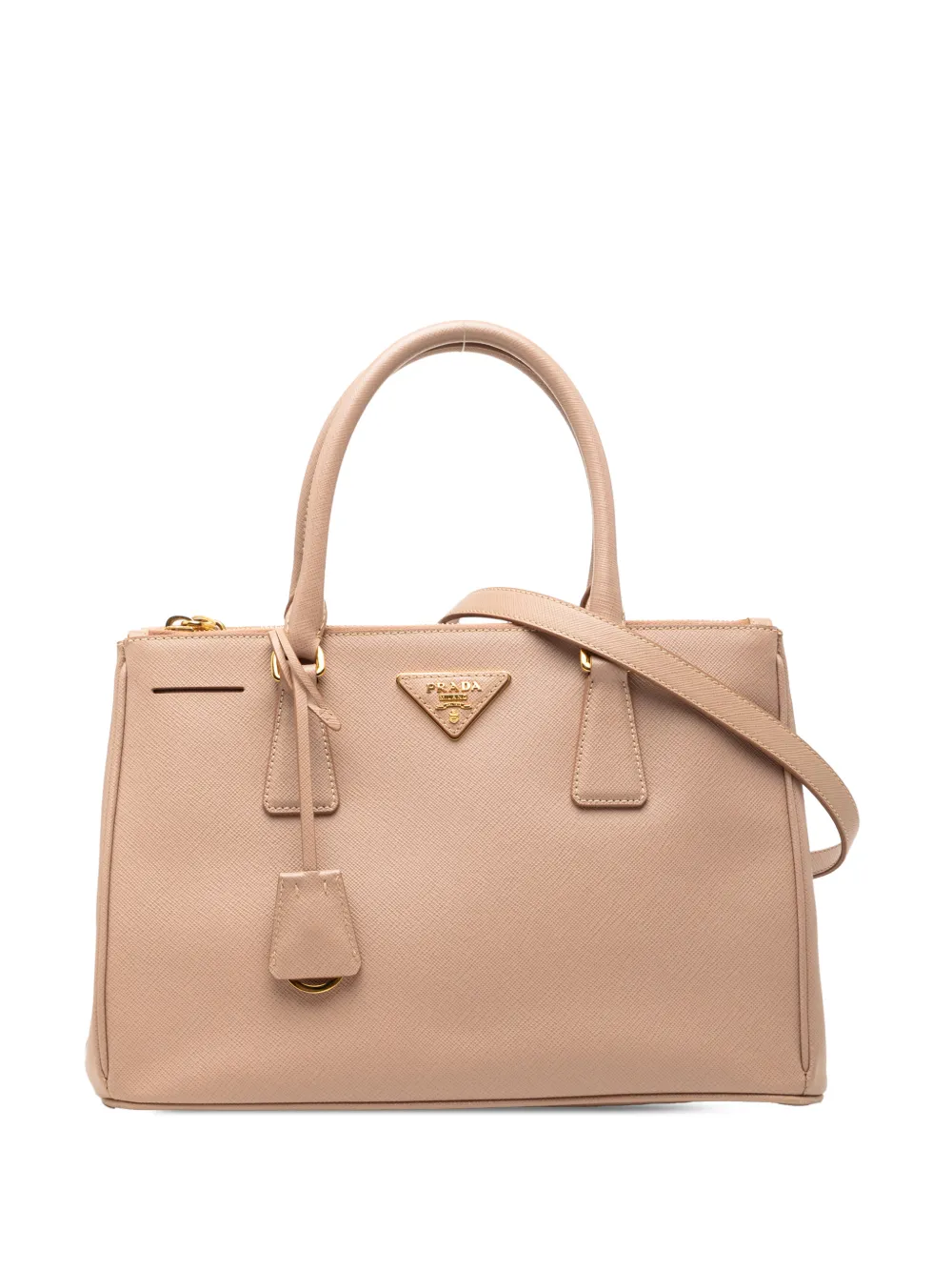 Prada Pre-Owned 2013-2025 Small Saffiano Lux Galleria Double Zip tote bag - Braun