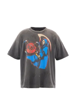 SAINT MXXXXXX x Death Note Print T-shirt | Grey | FARFETCH PH