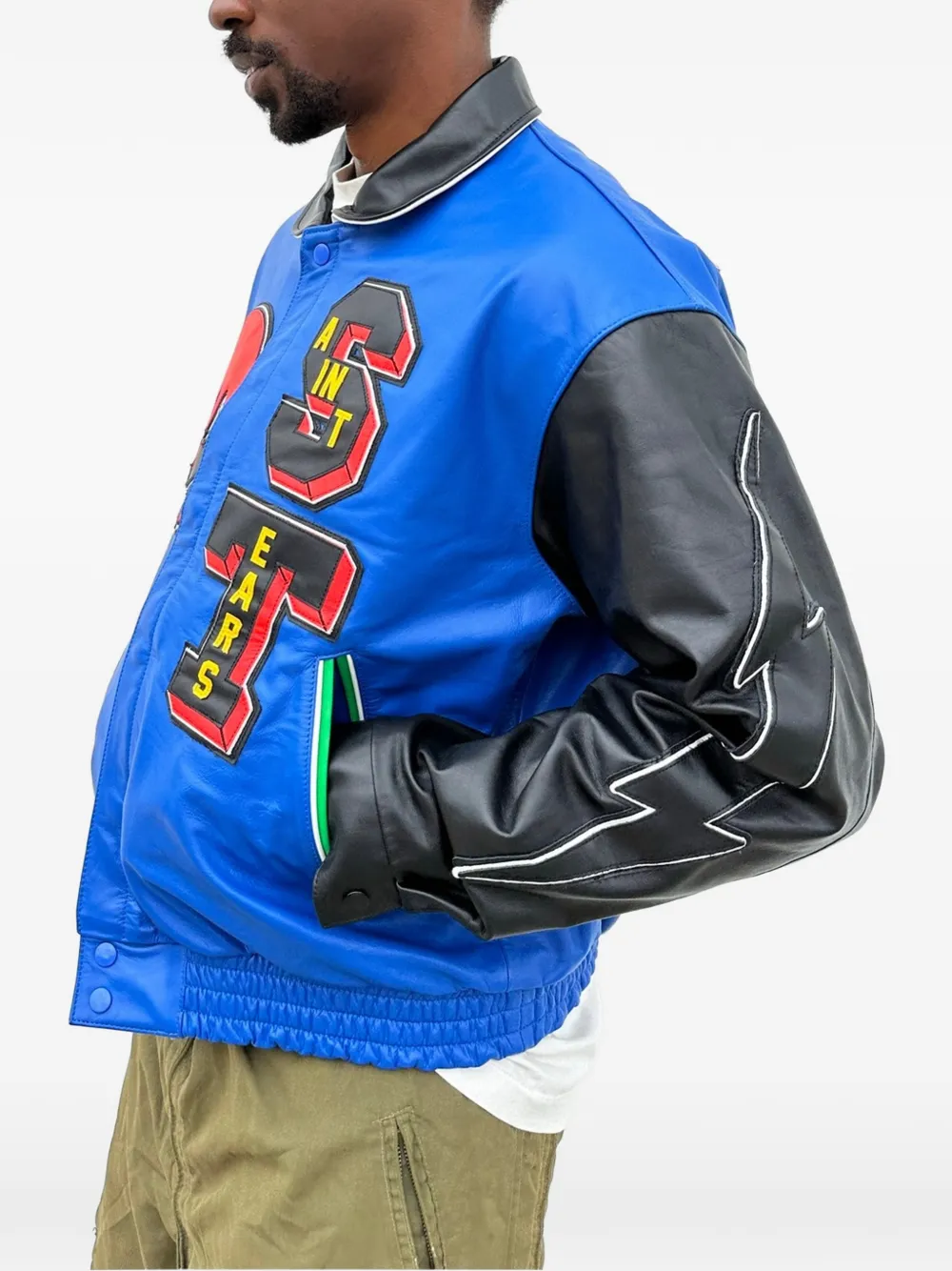 SAINT MXXXXXX Denim Tears universiteits leren jack Blauw