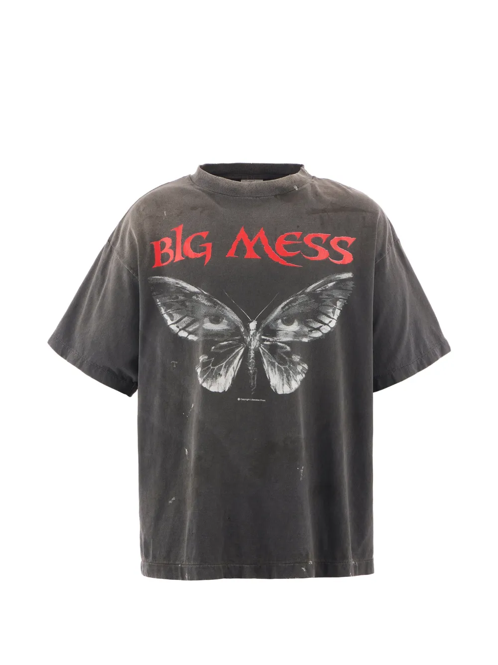 SAINT MXXXXXX butterfly-print T-shirt - Schwarz