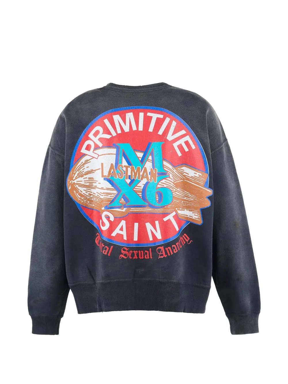 SAINT MXXXXXX Lastman sweater met grafische print Zwart